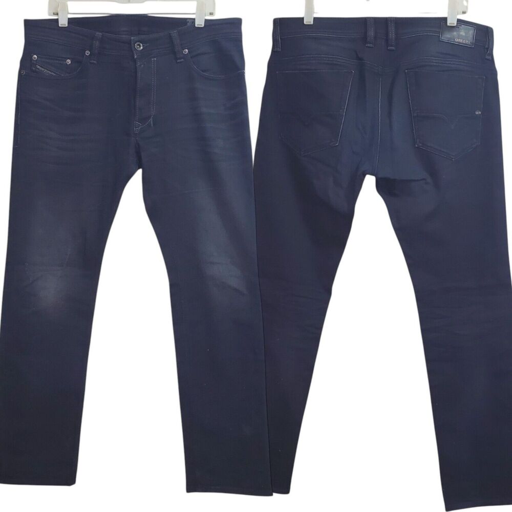 Diesel Jeans Safado Mens 34x32 0858J Dark Wash Regular Slim Straight Stretch M22